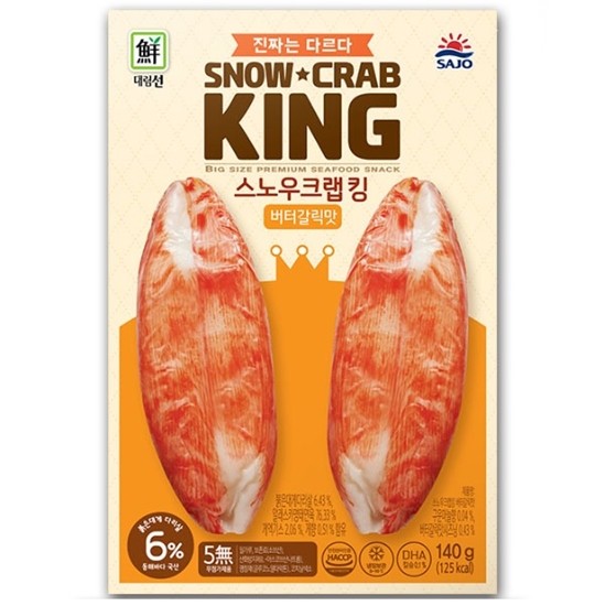 사조대림 대림선 스노우크랩 킹 버터갈릭맛 140g이미지입니다. 누르면 해당 게시물로 새창이동합니다.