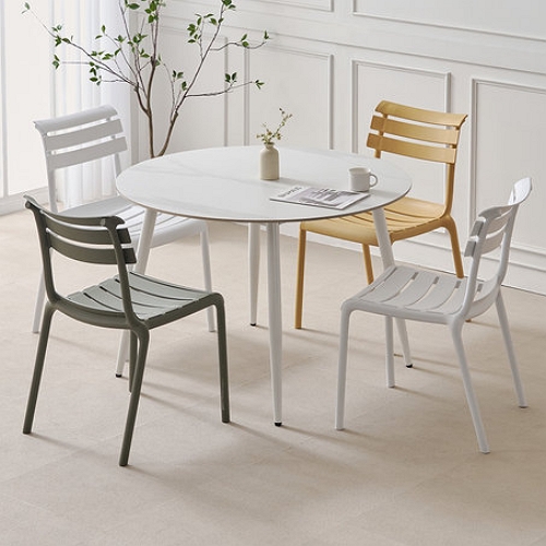 앨르 원형 포세린 세라믹 식탁 1050