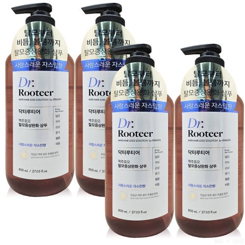 애경 케라시스 닥터루티어 맥주효모 샴푸 자스민향 800ml (4개)