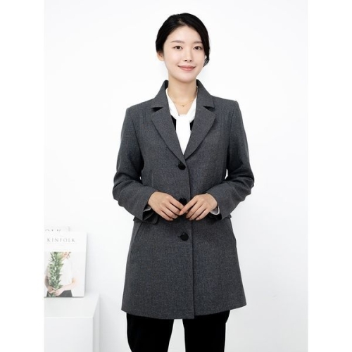 모슬린 엄마옷 울 테일러드 무지하프자켓 MQG124070 마담 미시 중년여성 빅사이즈 할머니옷 50대 60대 70대