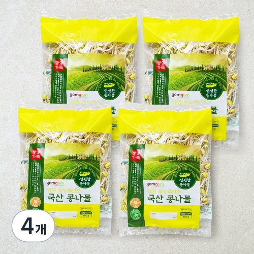 곰곰 무농약인증 국산 콩나물 300g (4개)_이미지