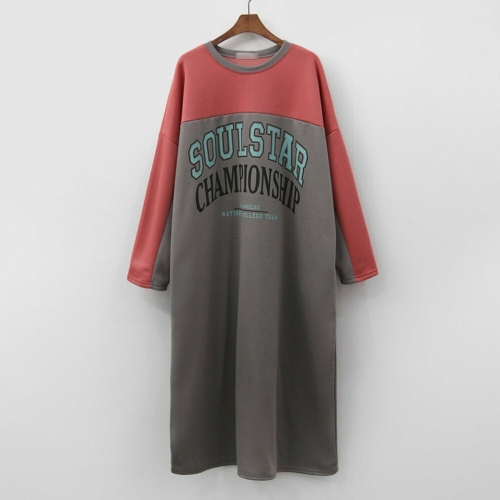 아이우먼 내셔널배색기모원피스 POK490M312 빅사이즈