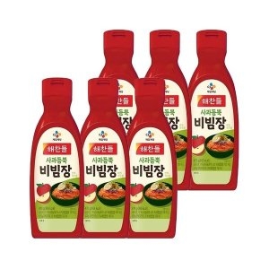 CJ제일제당 해찬들 사과듬뿍 비빔장 470g (6개)