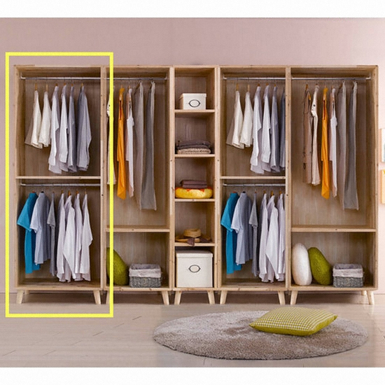 우아미가구 세비지 원목 드레스룸 (80cm)