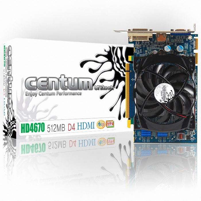 유니텍전자 라데온 HD 4670 CENTUM HDMI D4 512MB_이미지