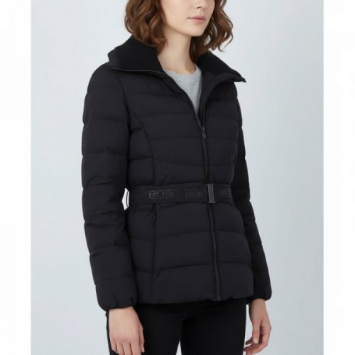게스 여성 페더라이트 벨티드 숏 구스 패딩 블랙 1222933