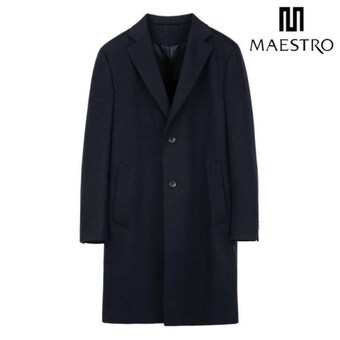 마에스트로 COLOMBO 다크네이비 캐시미어 체스터 코트 MACO<b>5D</b>001N3