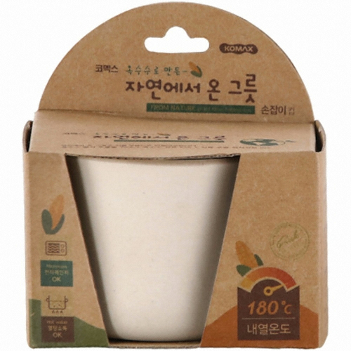 내열 옥수수 손잡이 컵 아이보리