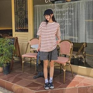 VY 여자 여름 캠퍼스 롱 티셔츠_WT31127