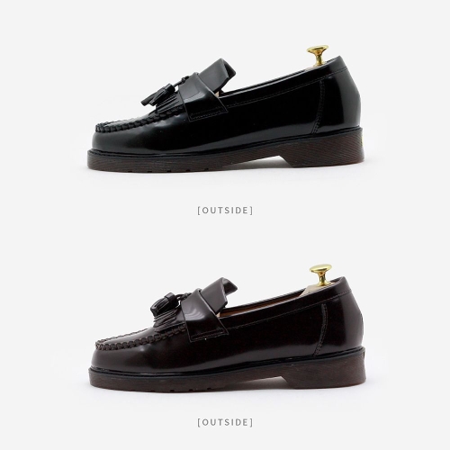 [불명] T9 남성태슬로퍼 기본굽 블랙 브라운 남자캐주얼구두 6615478