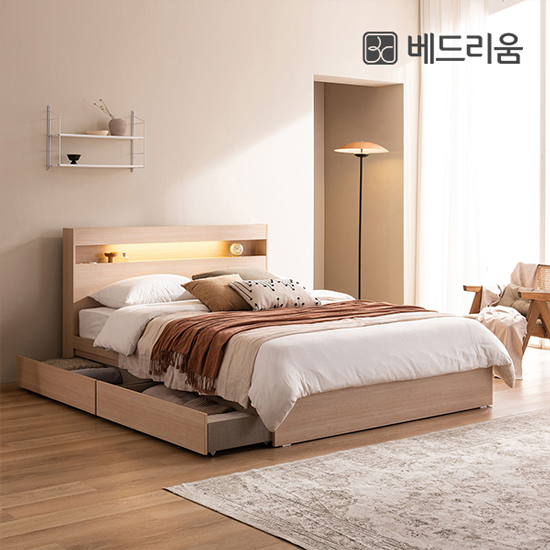 베드리움 파인드 서랍형 LED침대 SS (매트별도)_이미지