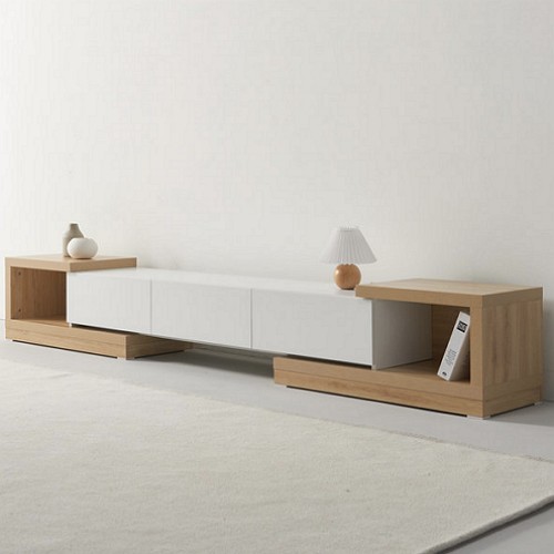 이안가구 솔피 확장형 거실장 1600 2400_이미지