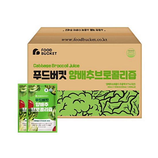 참들식품 푸드버킷 양배추브로콜리즙 80ml 100포 (1개)_이미지