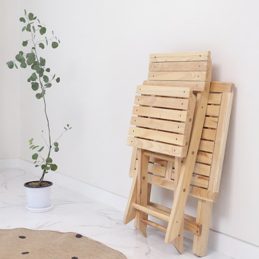 벤트리 원목 접이식 미니 카페 테이블 450 (의자2개)_이미지