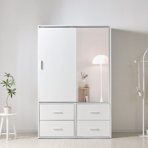 동서가구  E0 엘리먼 서랍형 슬라이드 거울도어 옷장1200