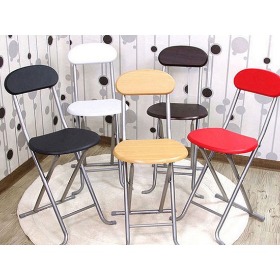 오에이데스크 접이식 나무 등받이 의자 (1개)