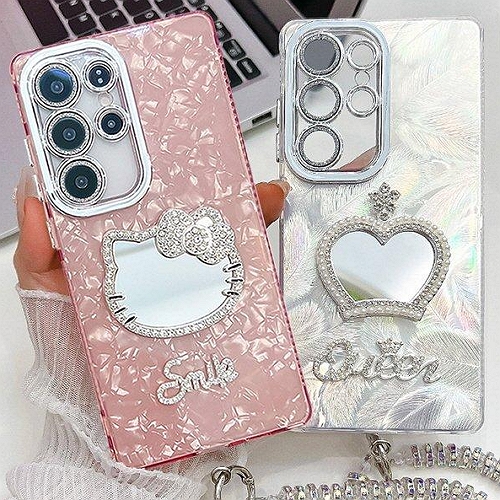 수나르 갤럭시S24 FE 큐빅 렌즈 풀커버 미러 홀로그램 케이스_이미지