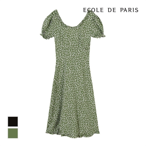 에꼴드파리 스트랩 패턴 원피스_ZB28WOB072Z_이미지