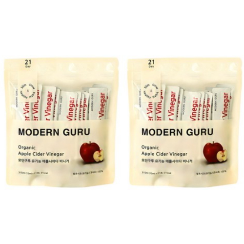모던구루 유기농 애플사이다 비니거 315ml (15ml x 21포) (2개)_이미지