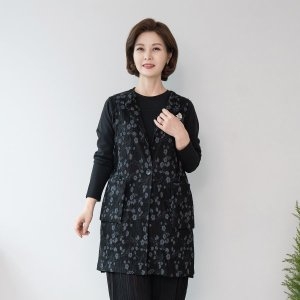 마담4060 엄마옷 셀라플리츠롱조끼-QAVE303004A_이미지