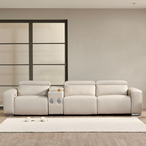 스코나 이튼스 구스 실리콘레더 가죽 리클라이너 4인용 (홈바형)_이미지