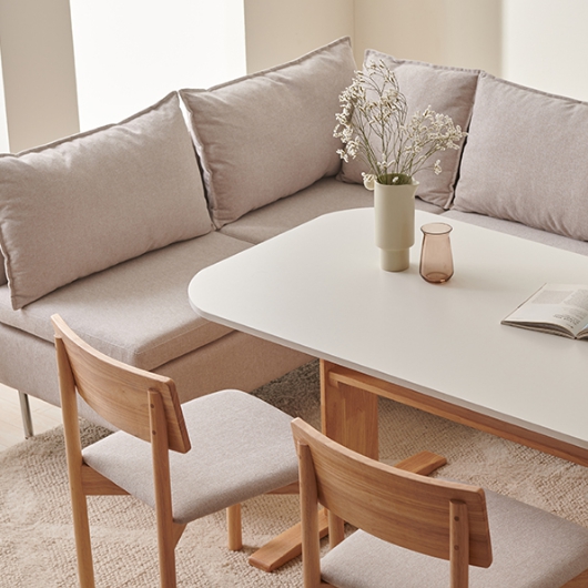 삼익가구 마이 리빙다이닝 원목 식탁 1800 (의자6개)_이미지