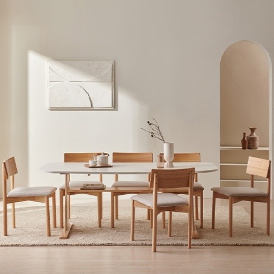 삼익가구 마이 리빙다이닝 원목 식탁 1800 (의자6개)_이미지