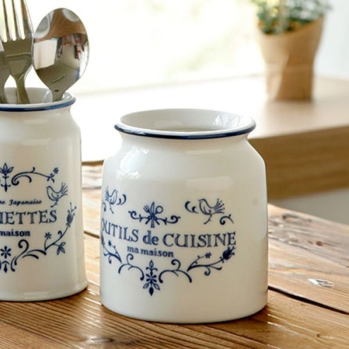 니코트 마메종 블루로즈 수저통 M