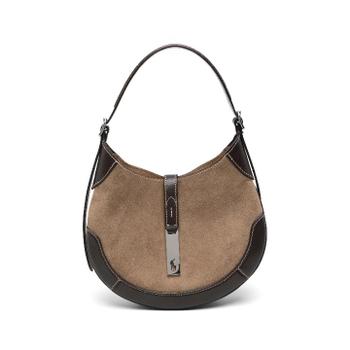 ���ζ����η� Polo ID panelled suede shoulder bag 12065236386056 T