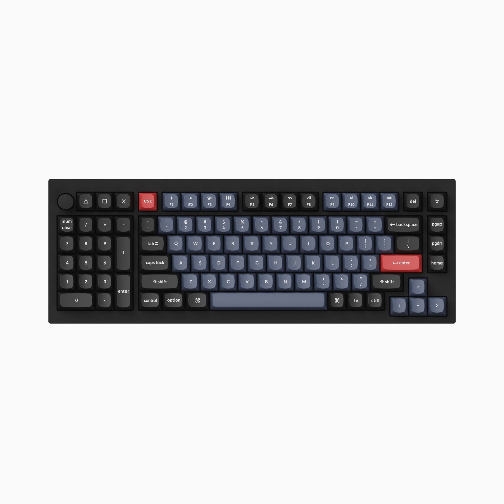 Keychron Q12 노브 블랙 알루미늄 커스텀 (갈축)_이미지