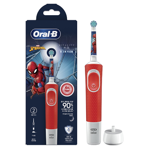 브라운 오랄비 D100K 바이탈리티 키즈 스파이더맨 (1개)