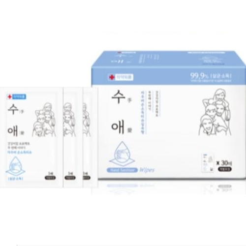 수애 손 소독 티슈 리필형 30매