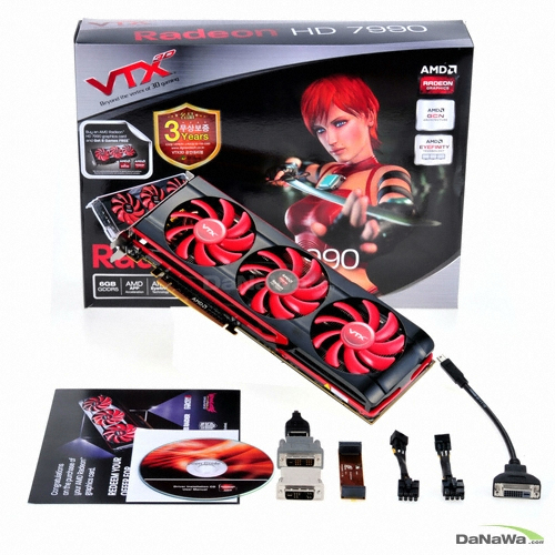 VTX3D �󵥿� HD 7990 D5 6GB