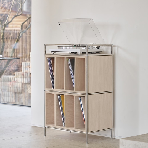 포더홈 무디 미드센추리 LP 모듈 책장 수납장 2단 600