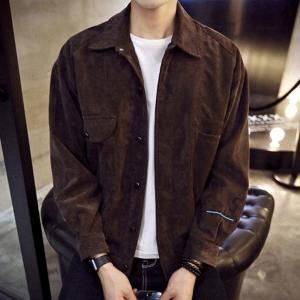 스웨이드 소재로 고급진 셔츠형자켓 점퍼 W94E2B6