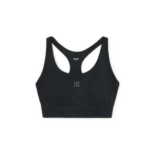 MLB 여성 베이직 레터링 밴드포인트 크롭탑 3FTKB0353-50BKS