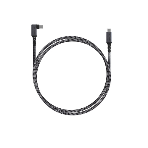 이지넷유비쿼터스 NEXTU C to C타입 100W PD 고속충전 데이터 90도 꺽임 케이블 (1m)_이미지