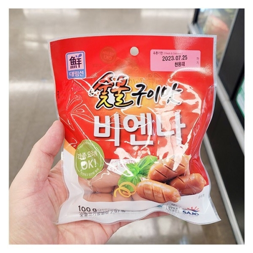 사조대림 대림선 숯불구이맛 비엔나 100g (3개)_이미지