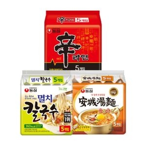 농심 신라면 5입 + 안성탕면 5입 + 멸치칼국수 5봉_이미지