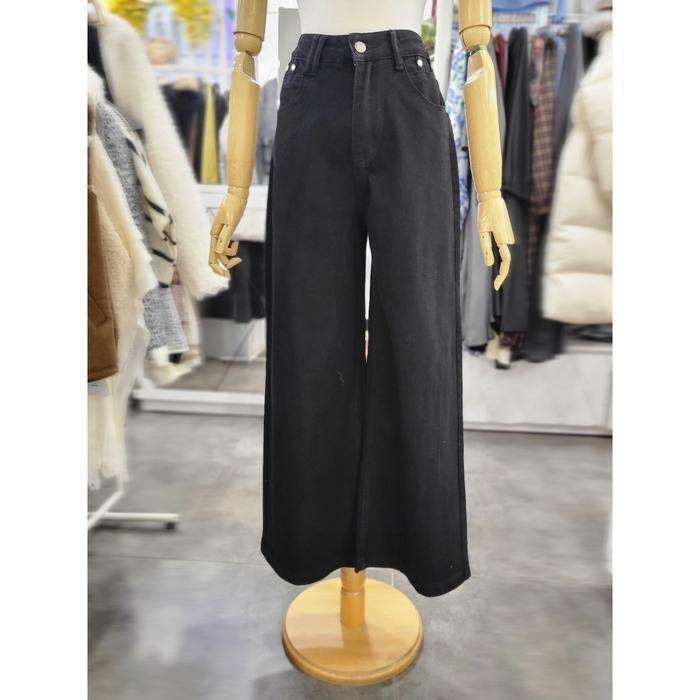 밸리걸 세이브존01 봄 가을 스판 블랙 와이드 데님 팬츠 617490 45624607