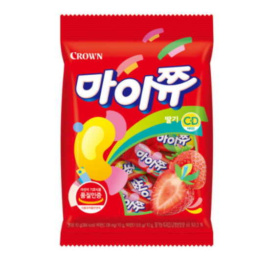 크라운제과 마이쮸 딸기 92g (5개)_이미지