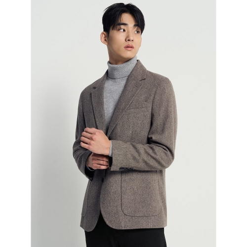 남성 방모 마이크로 패턴 재킷 브라운_BC4X11O04D