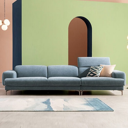 에싸 밀란 헤드기능 카시미라 패브릭 소파 4인용 (스툴별도)_이미지