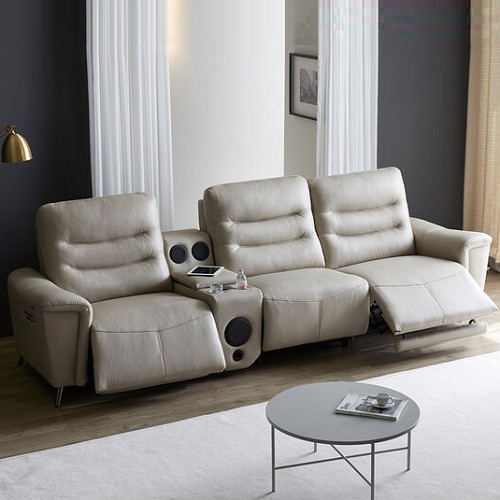 스코나 올랜더 헤드 이태리 천연통가죽 리클라이너 4인용 (홈바형)_이미지