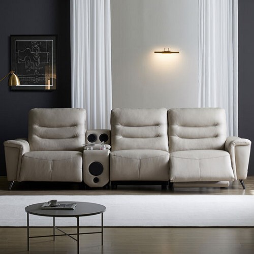 스코나 올랜더 헤드 이태리 천연통가죽 리클라이너 4인용 (홈바형)_이미지