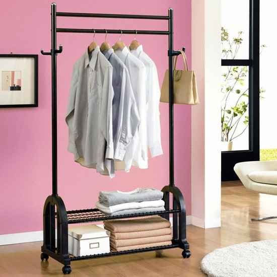 왕자행거 2단 선반 이동식 행거 색상선택형_이미지