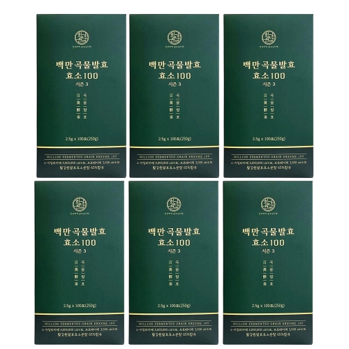 활강원 백만 곡물발효 효소 2.5g 100포 (6개)