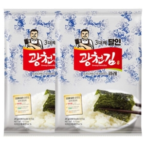 광천김 달인 파래 전장김 /조미김/구운김 20g (20봉)_이미지