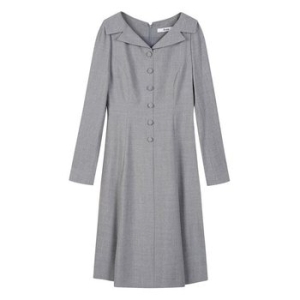 에꼴드파리 드라로얄 버튼포인트 벨티드 카라 원피스_RB32WOCE33A