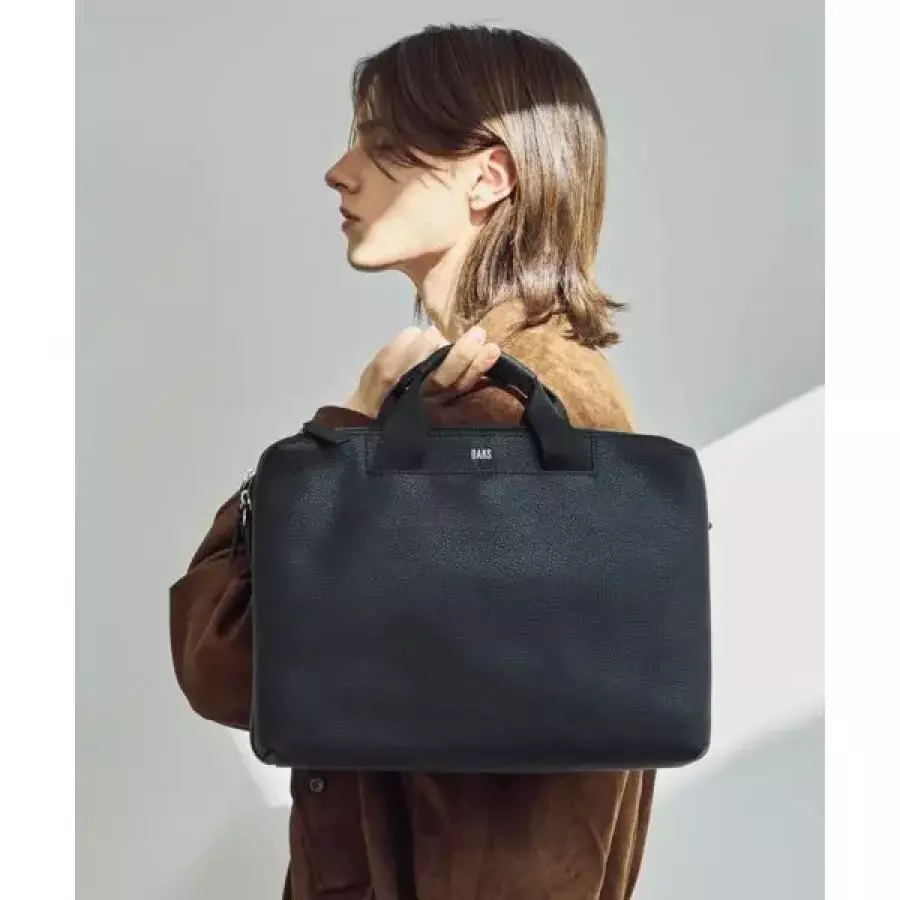 닥스 MENS ACCESSORIES 블랙 투지퍼 소가죽 DBBA6F161BK